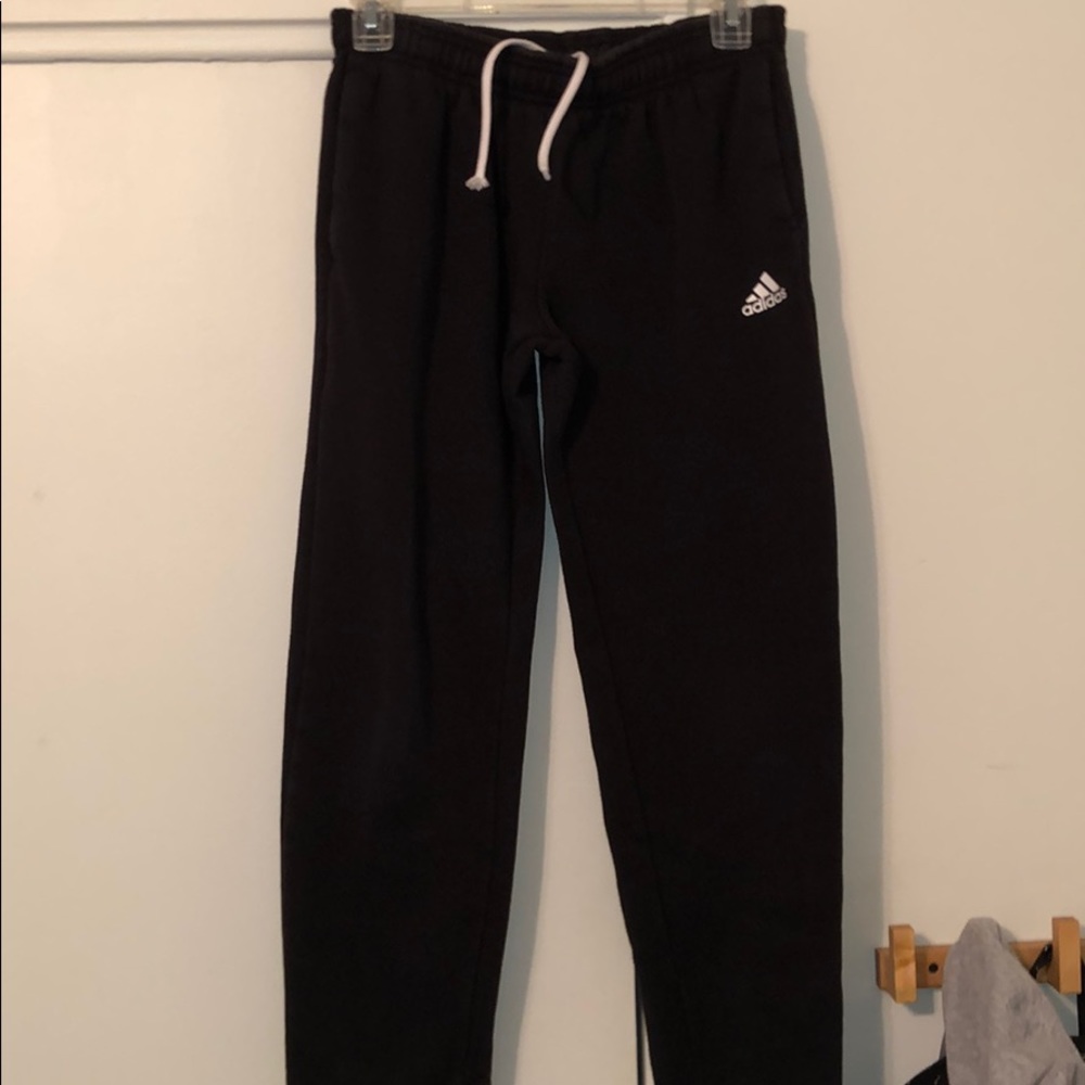 Black Adidas sweatpants, size 14 in women’s